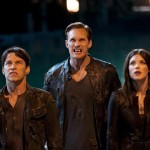 Stephen Moyer, Alexander Skarsgard, and Lucy Griffiths in True Blood Stephen Moyer, Alexander Skarsgard, and Lucy Griffiths in True Blood