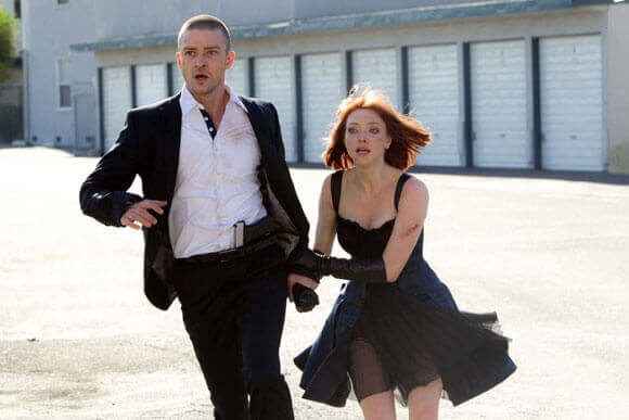 Justin Timberlake and Amanda Seyfried in In Time Justin Timberlake and Amanda Seyfried in In Time