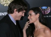 Ashton Kutcher and Demi Moore at the Valentine's Day premiere