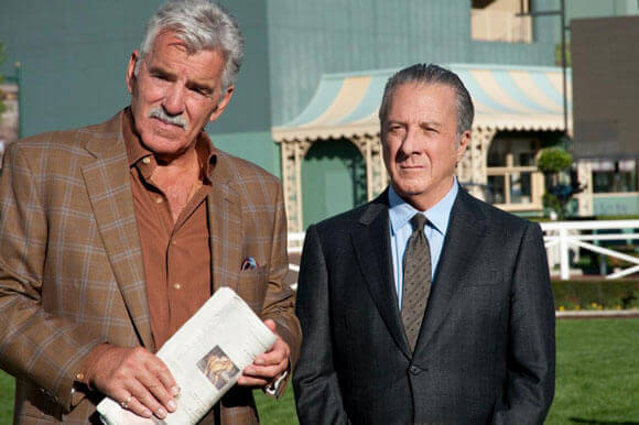 Dennis Farina and Dustin Hoffman in Luck Dennis Farina and Dustin Hoffman in Luck