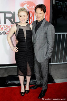 Anna Paquin and Stephen Moyer at the premiere of HBO's fifth season of True Blood. Anna Paquin and Stephen Moyer at the premiere of HBO's fifth season of True Blood.
