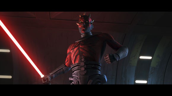 A scene from Star Wars: The Clone Wars A scene from Star Wars: The Clone Wars