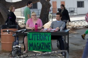 Rebel Wilson and Chris Colfer in Struck by Lighting Rebel Wilson and Chris Colfer in Struck by Lighting
