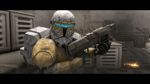 A scene from Star Wars: The Clone Wars Season 5 Episode 12 A scene from Star Wars: The Clone Wars Season 5 Episode 12