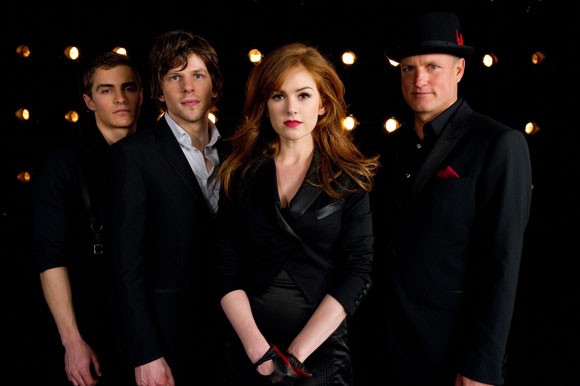 Now You See Me Cast Photo Dave Franco, Jesse Eisenberg, Isla Fisher, Woody Harrelson in Now You See Me