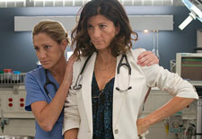 Edie Falco and Eve Best in Nurse Jackie Edie Falco and Eve Best in Nurse Jackie