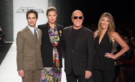 Project Runway Judges Zac Posen, Heidi Klum, guest judge Michael Kors and Nina Garcia on Project Runway