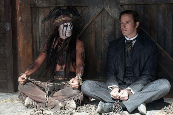 Johnny Depp and Armie Hammer in The Lone Ranger Johnny Depp and Armie Hammer in The Lone Ranger