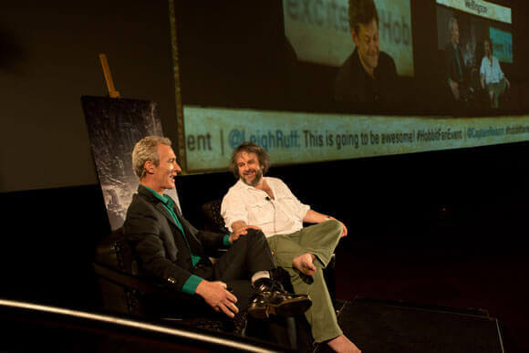 Jed Brophy and Peter Jackson The Hobbit Fan Event Peter Jackson Honored by the Producers Guild of America